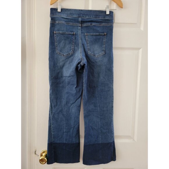 Spanx Blue Jean Flare cropped high waisted demin slimming size Medium 20231R - Picture 4 of 11